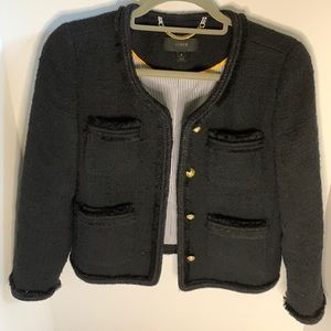 J.Crew tweed lady black jacket